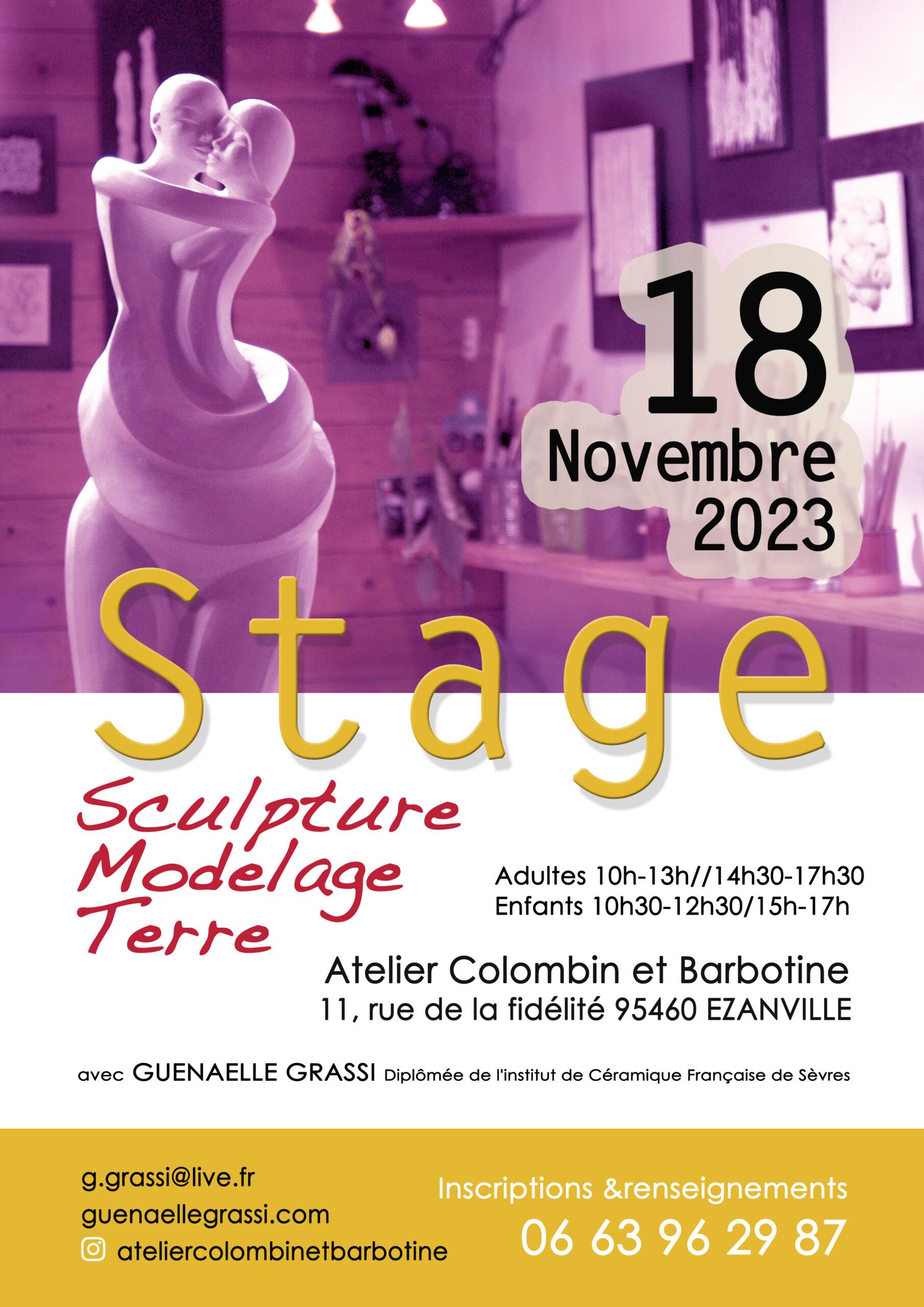 Stage Modelage 18 Nov 2023