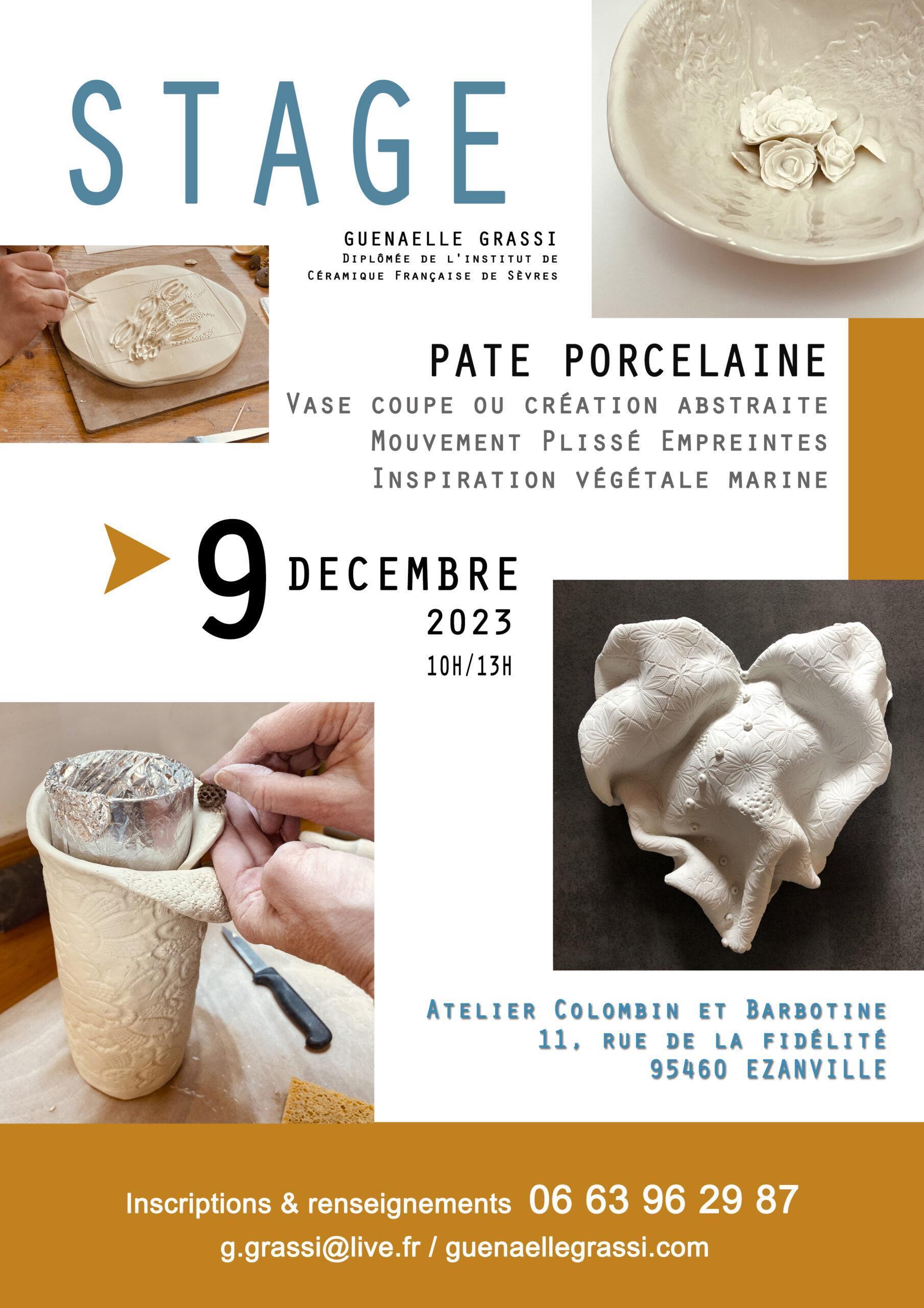 Stage Pate procelaine 9 Dec 2023