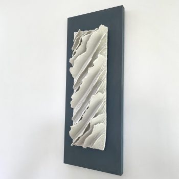 Bas relief-papier pocelaine collection écorces chemin de traverse format rectangulaire 2 vue de côté