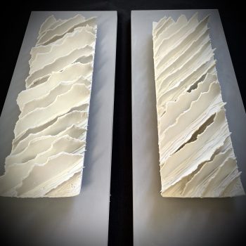 Bas relief-papier pocelaine collection écorces chemin de traverse format rectangulaire 2 vue de dessous