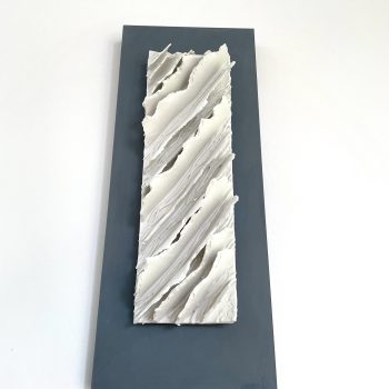 Bas relief-papier pocelaine collection écorces chemin de traverse format rectangulaire 2 vue de dessous
