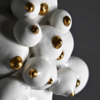 Bouquet de seins porcelaine+ OR vue de côté