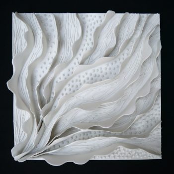Papier Porcelaine- Collection vagues 32x32cm Sans fond