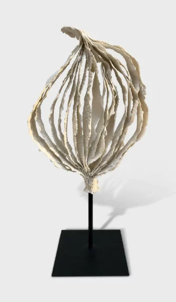Sculptures Natures-Sculptures Arbres- porcelaine empreintes H39cmxL17cmxP12
