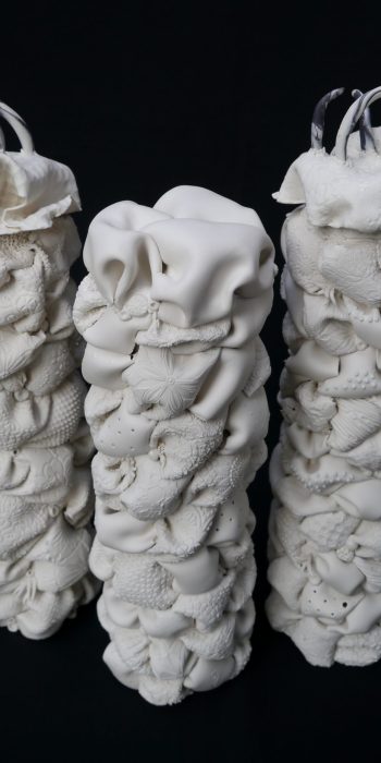 Sculptures Natures- sculptures colonnes papier porcelaine